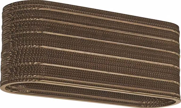 OSRAM plafoniera a 3 luci Decor Cardboard Oval brown in cartone ondulato, E27, lunghezza 600 mm, paralume in materiale riciclato, sostenibile grazie alla sorgente luminosa sostituibile, facile installazione
