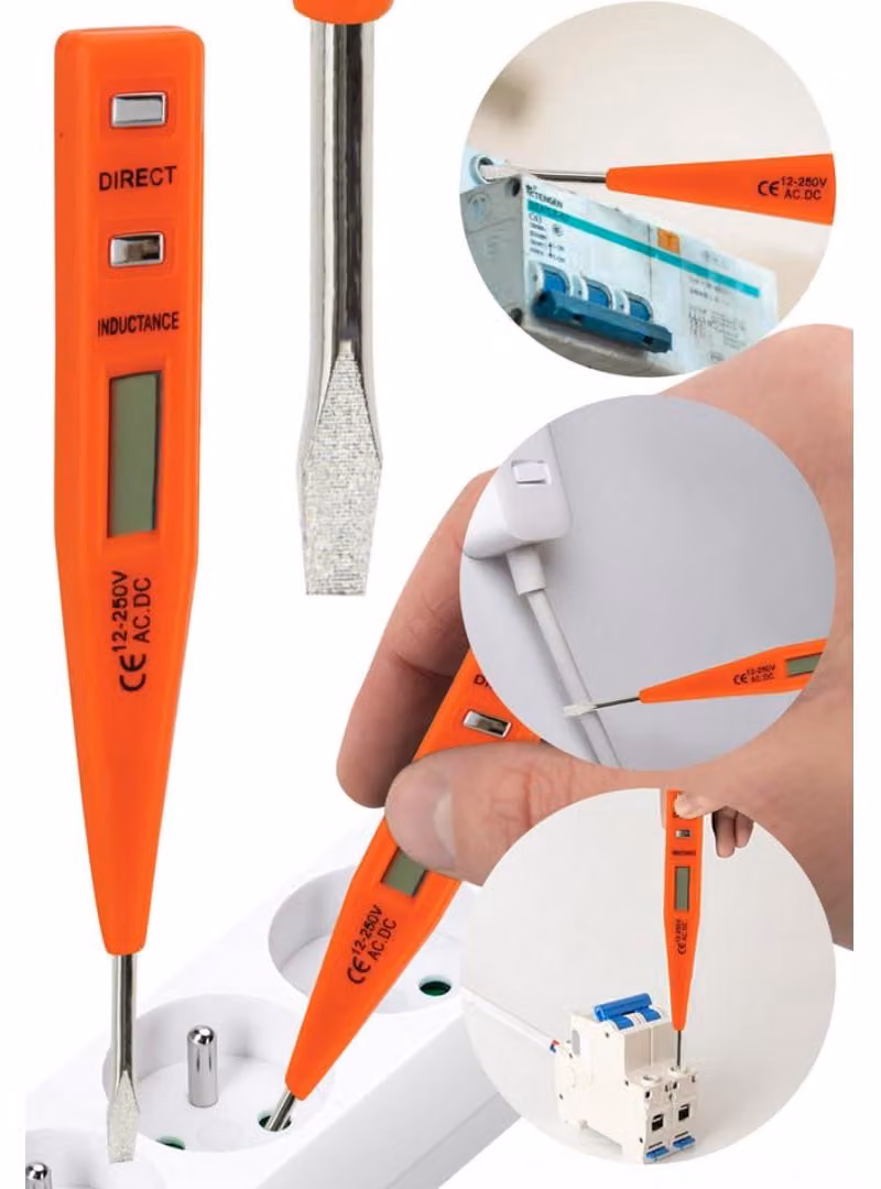 Tester di tensione elettronico LCD, 12-250V