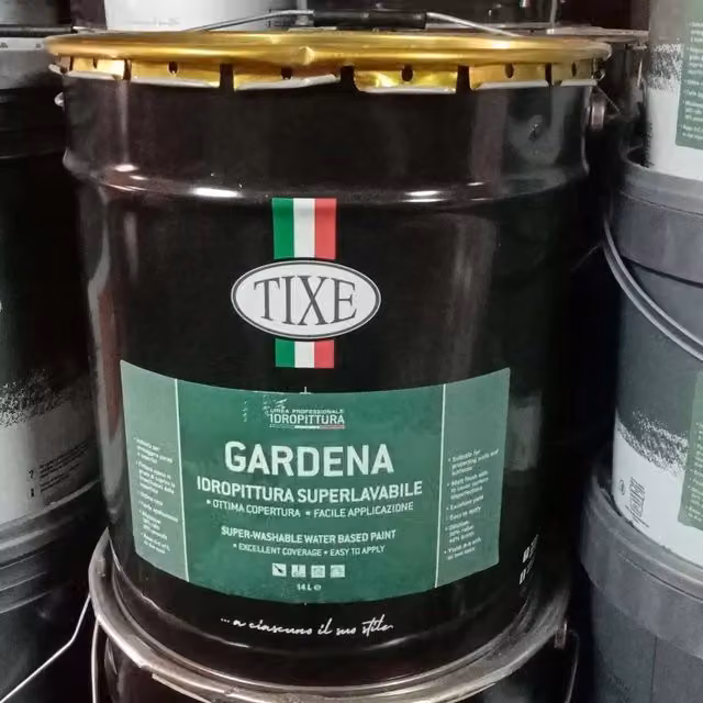 Idropittura superlavabile Gardena Tixe bianca per interni ed esterni, finitura opaca, 14 l – 1
