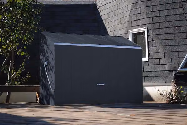 Trimetals Box metallico per attrezzi Garage per biciclette Sesame Antracite 76x185x139 cm