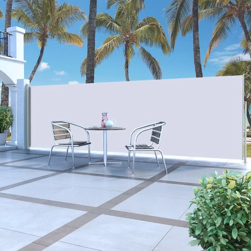 The Living Store Tenda laterale estensibile 160x500 cm Crema