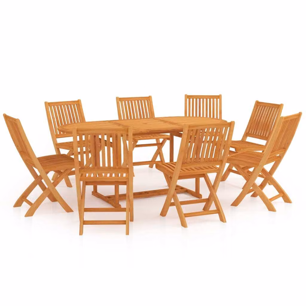 Maison Exclusive - Set da Pranzo da Giardino 9 pz in Legno Massello di Teak