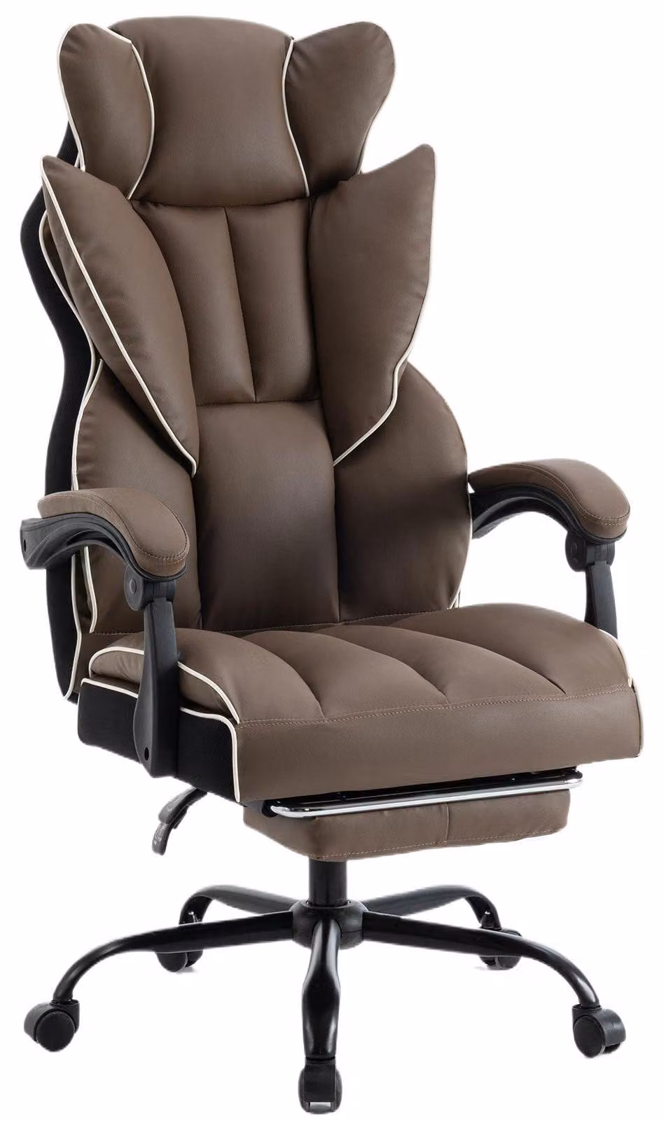 Sedia da gaming - Regolabile - Realizzata in ecopelle ergonomica - Imbottitura in schiuma - Schienale robusto - Base con 5 ruote