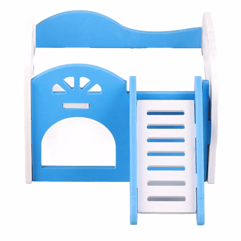 Criceto animale domestico piccolo castello dormire casa nido esercizio giocattolo blu