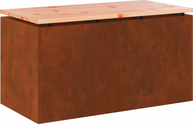 Panchina da giardino Ruggine 80 x 40 x 43 cm acciaio corten