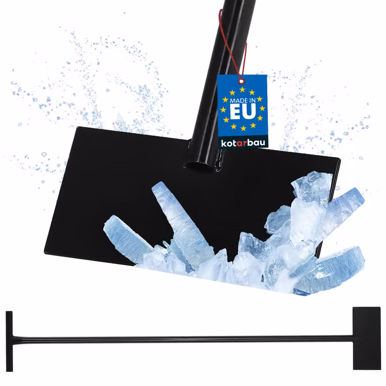 KOTARBAU® Spaccaghiaccio con manico in metallo Tritaghiaccio nero affilato per neve ghiaccio