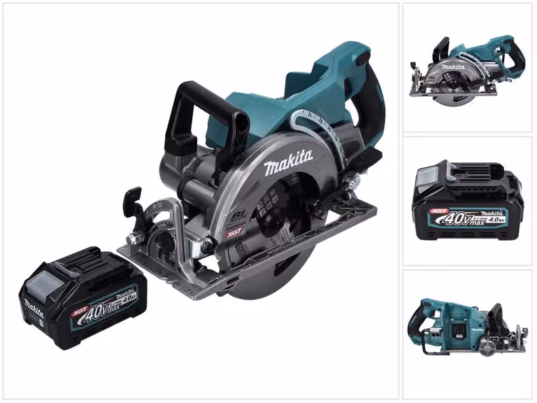 Makita RS 001 GM1 Sega circolare a batteria 40 V max. 185 mm Brushless + 1x batteria 4,0 Ah - senza caricabatteria
