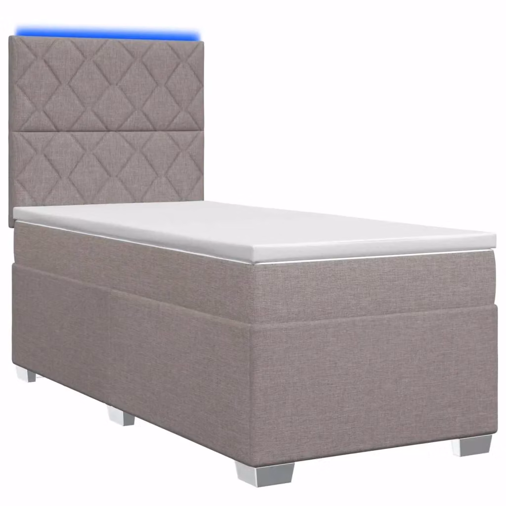 Letto box spring con materasso vidaXL in tessuto con base a sollevamento, illuminazione sottostante e porta USB, L/P: 80 x 200 cm – 2