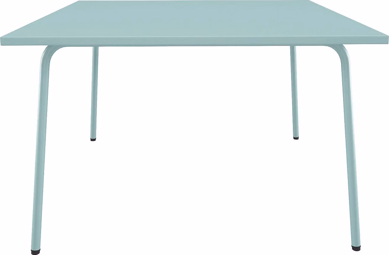 Tavolo da giardino quadrato - L. 120 cm - Metallo - Verde mandorla - MIRMANDE by MYLIA