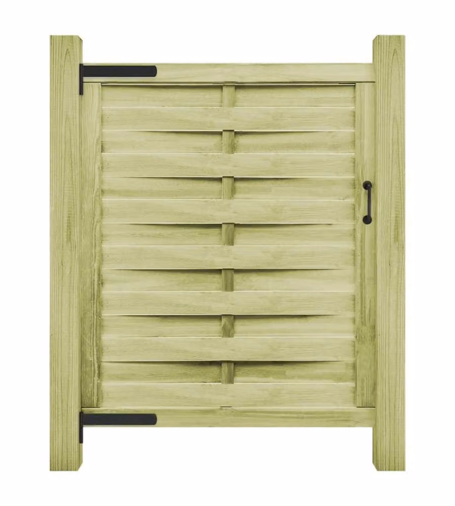 Cancello da Giardino in Legno Impregnato 100x125 cm Verde 45310