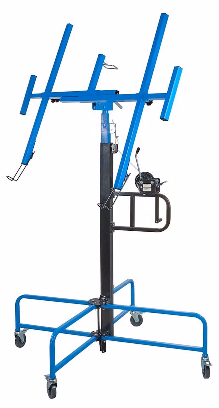 Sollevatore pannelli cartongesso max 68kg, altezza 140-400cm, carrello alzapannelli, alzalastre, Geko
