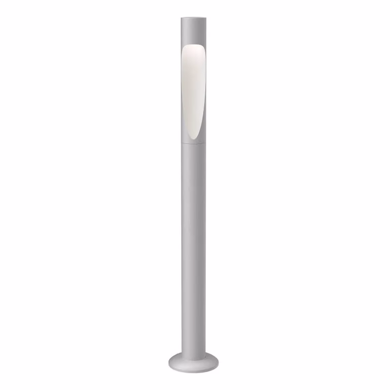Louis Poulsen Lampioncino da giardino Flindt, Alluminio / Grigio / Zincato, Alluminio, Design, Lampada LED da esterni