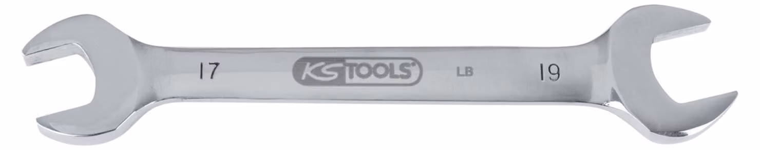 KS Tools ACCIAIO INOX doppia chiave aperta, 14x17 mm, angolata