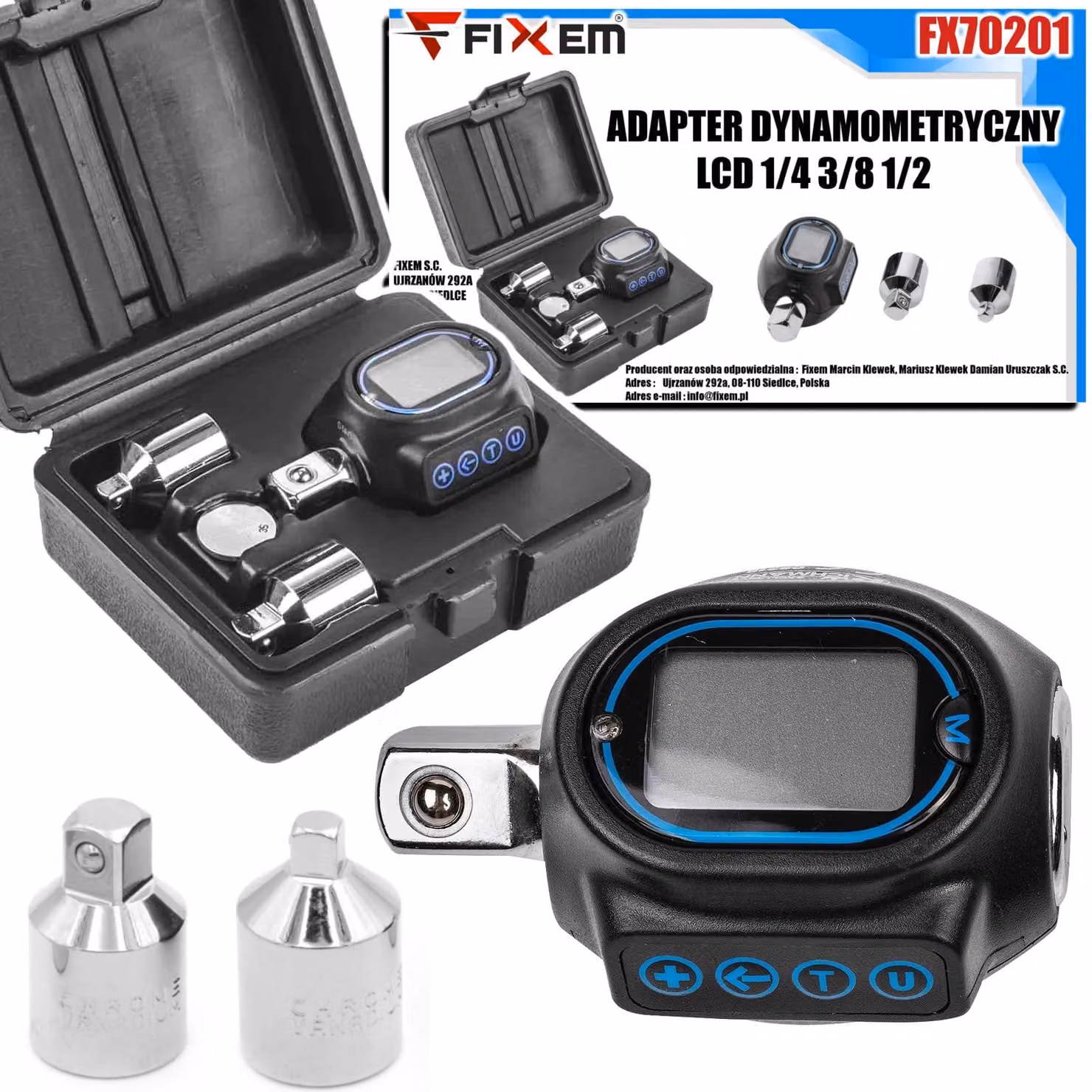 Adattatore LCD dinamico con filettature 1/4, 3/8 e 1/2