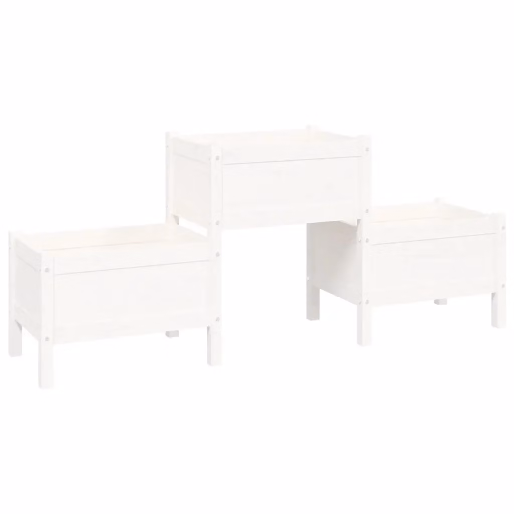 Fioriera Design Mania in legno di pino massello bianca L: 178,5 cm, P: 44 cm, H: 75 cm – 2
