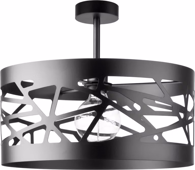 Lampada da soffitto Modulo Frez nera 1xE27x15W in metallo, dimensioni: 34x39x39 cm, IP20, Sigma Lighting