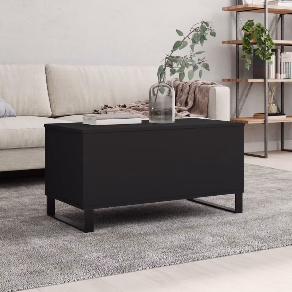 Maison Exclusive - Tavolino nero 90x44,5x45 cm Materiale ligneo