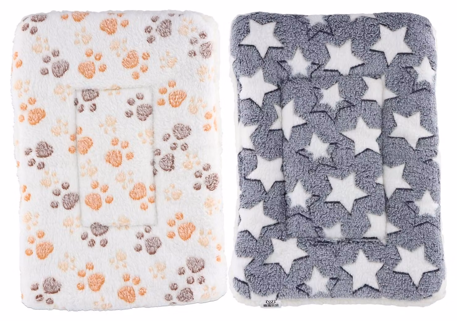 Tappeto per coniglietti, set da 2 pezzi - Cotone morbido - 40 x 30 cm - Cuccia per animali - Lavabile in lavatrice - Morbido e lussuoso