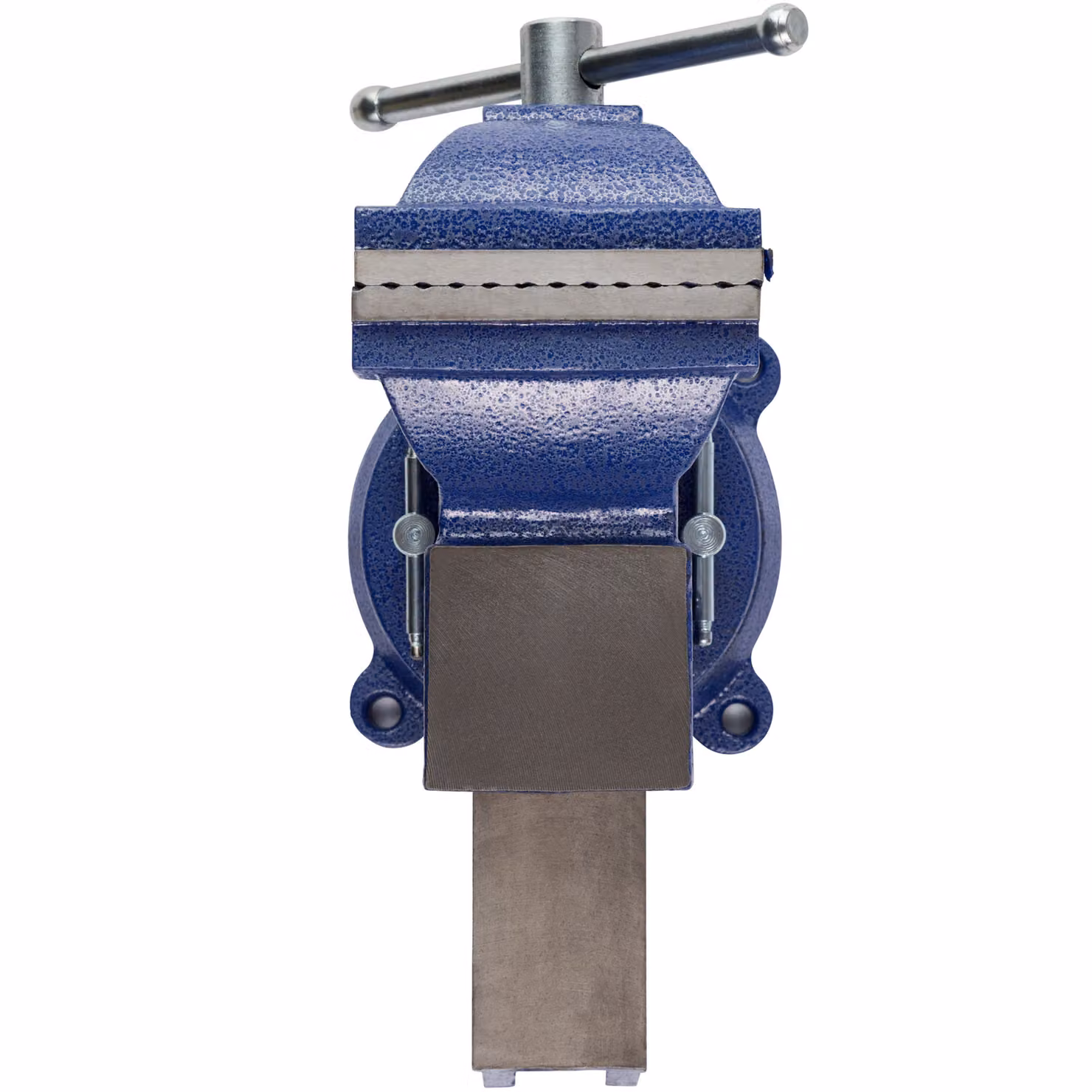 Morsa a vite con incudine TecTake GmbH in ghisa blu, girevole a 360 gradi, apertura 125 mm