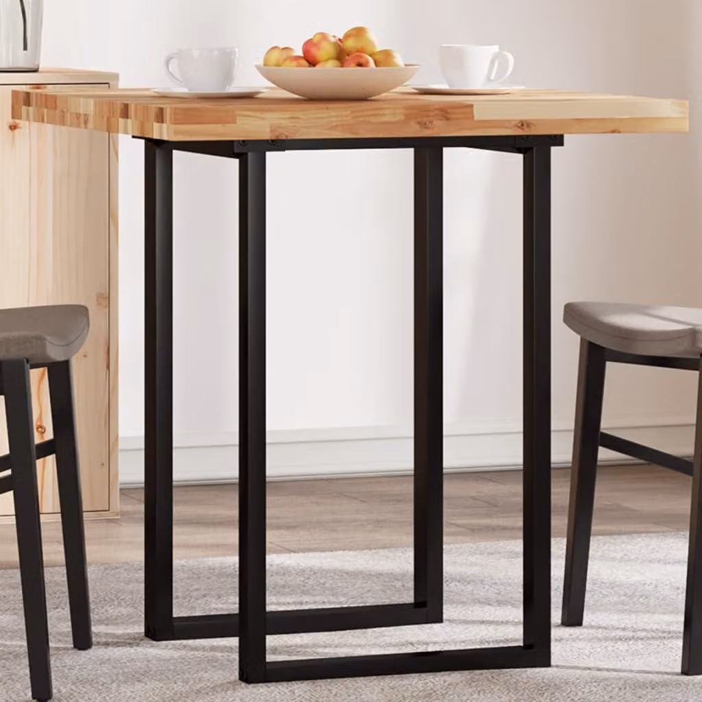 Piano Tavolo Quadrato vidaXL in Legno di Acacia Oliato Marrone L: 70 cm, P: 70 cm, H: 4 cm