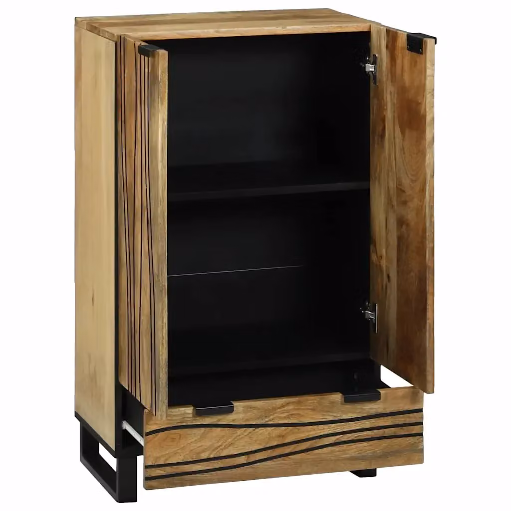 Highboard vidaXL in legno massello di mango marrone L: 60 cm, P: 33,5 cm, H: 100 cm – 2