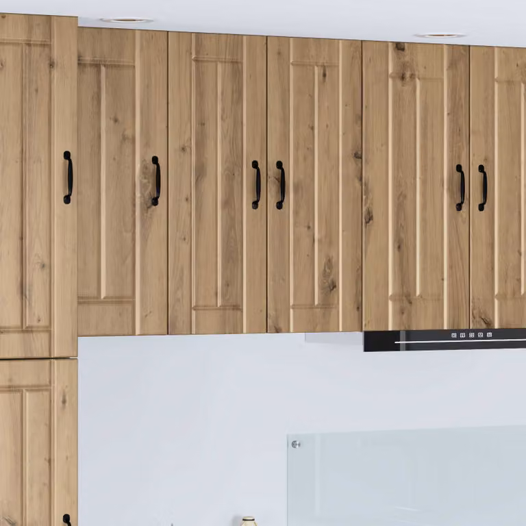 Set di 2 armadietti da muro LUCCA vidaXL in stile moderno, colore marrone, con ante a battente e ripiani interni, L/P/H: 80 x 31 x 30 cm