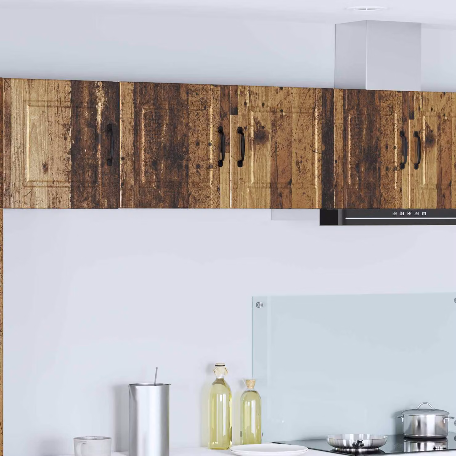 Armadietto a muro vidaXL PORTO in legno marrone con ante a battente L 80 x P 31 x H 40 cm