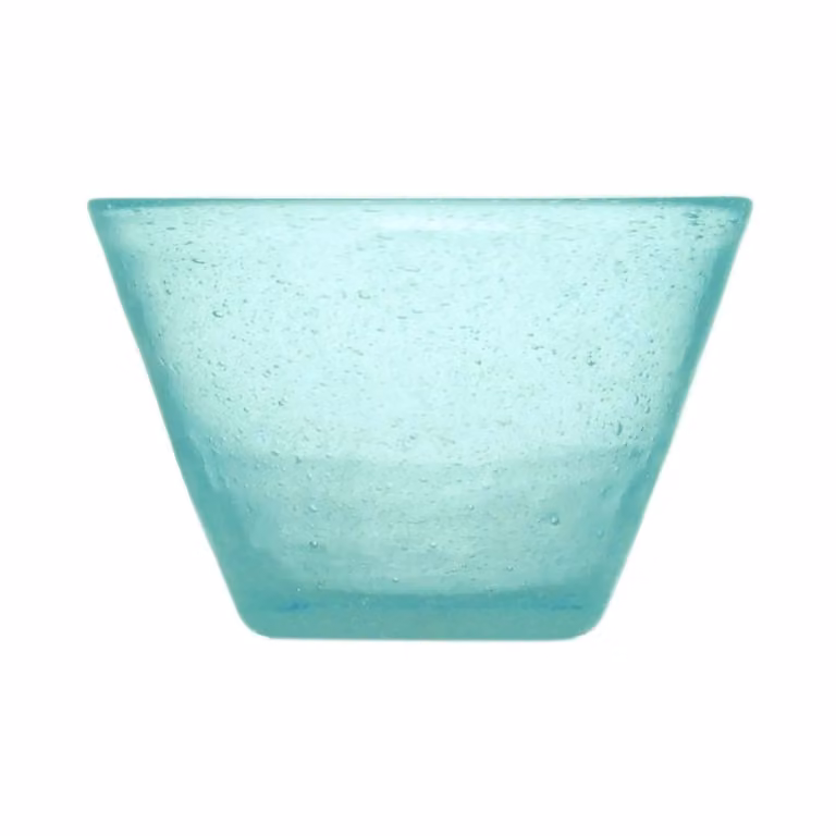 Coppa piccola Memento Glass in vetro, Turchese, 4 pezzi