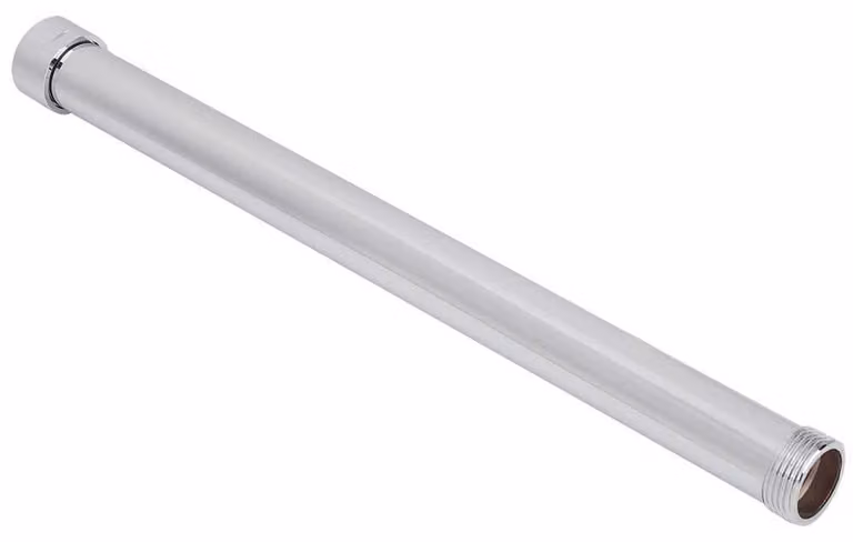 Prolunga per doccetta da 30 cm - Prolunga per il soffione della doccia - Tubo per doccia rotondo - Ottone/Cromo - Antibatterico - Resistente all'usura
