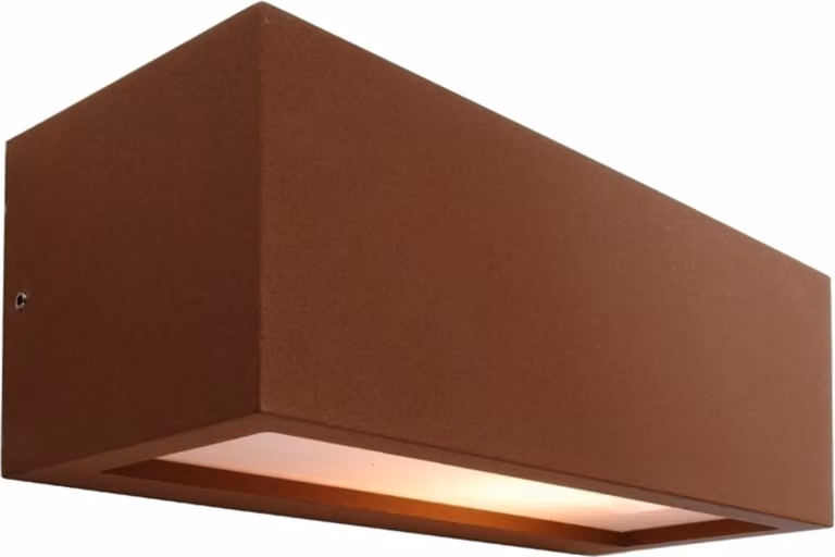 Rilongo B applique angolare IP54 Up & Down E27 marrone
