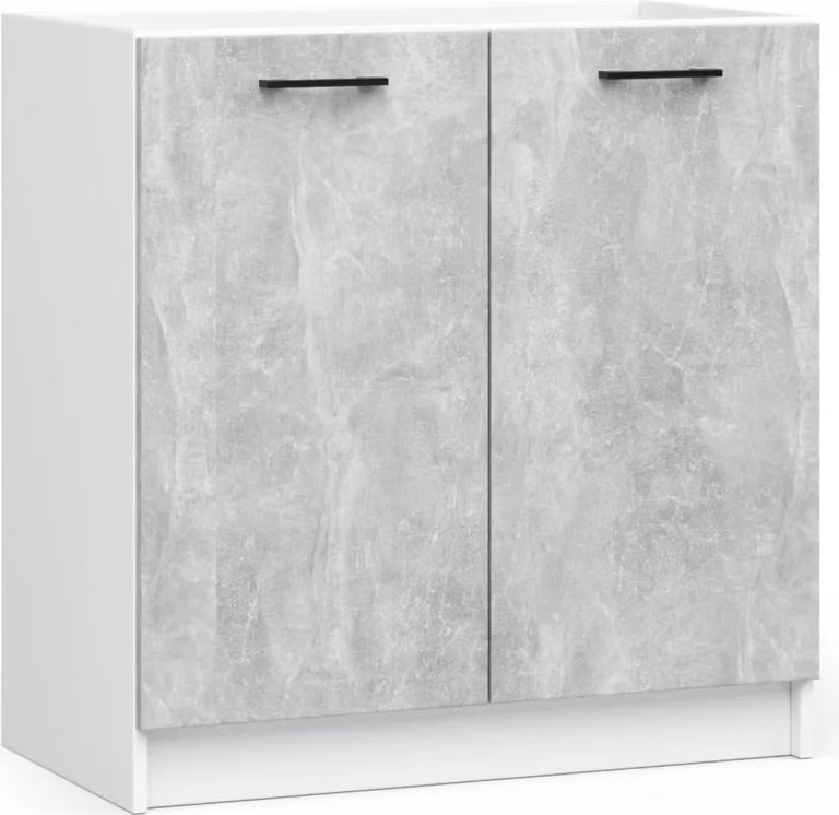 Mobile lavabo 80 cm VERMINA - bianco / cemento