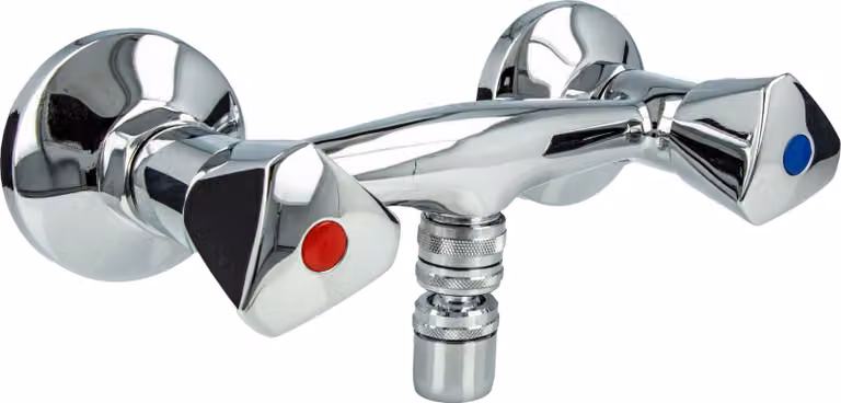 Miscelatore a due maniglie tecuro - Montaggio a vista per lavabo, snodo sferico