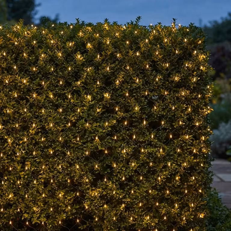 Catena luminosa a LED, 300 x 150 cm, per esterni, luce bianca calda, decorazione per giardino, tenda luminosa con 320 LED