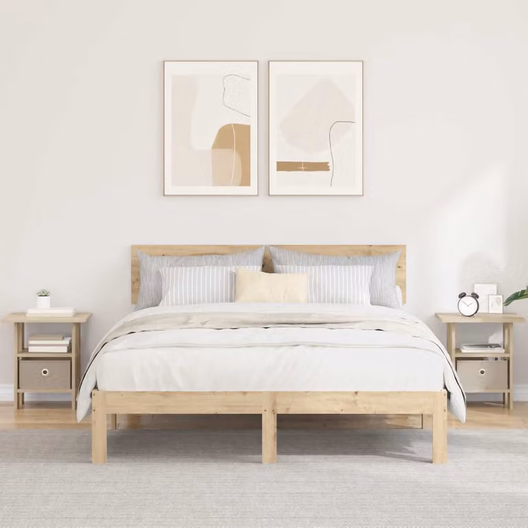 Set di 2 comodini vidaXL in stile moderno color rovere sonoma, L 41 cm x P 40 cm x H 45 cm