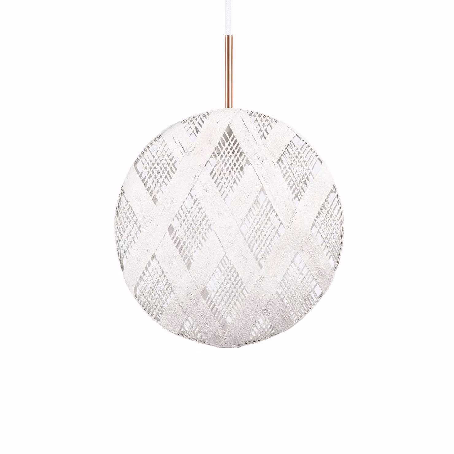 Forestier Lampada a sospensione Chanpen M, dimmerabile, Bianco / Opale, Soggiorno / Sala da pranzo, Design, Lampada a sospensione