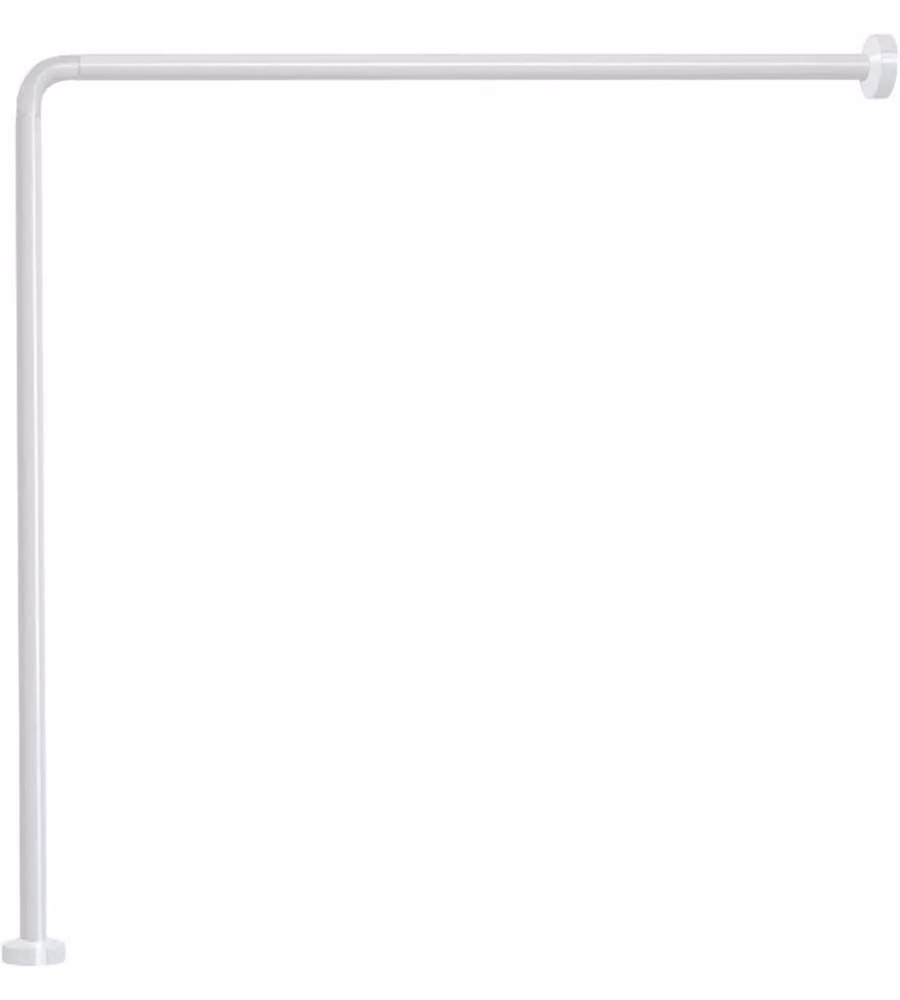 Gedy Telaio Tenda Doccia Angolare Bianco 80x80 cm Acciaio Rifilabile