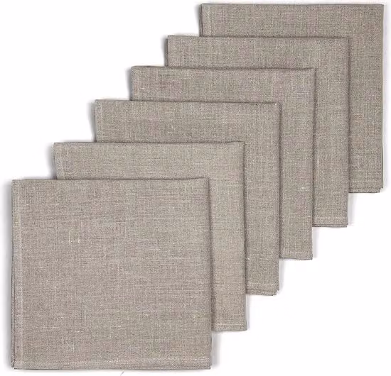 Set di tovaglioli in lino Varvara Home colore beige lavabili
