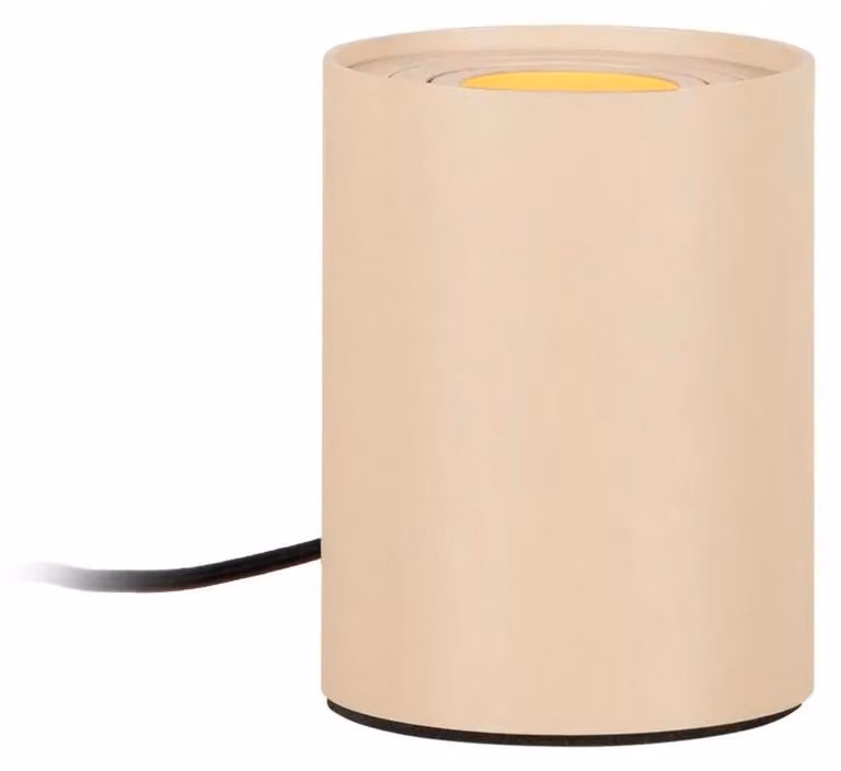 Lucide TUBE - Lampada da tavolo - Diametro 9,6 cm - LED con dimmer a 3 livelli - Attacco GU10 - 1x5W 2700K - Colore taupe