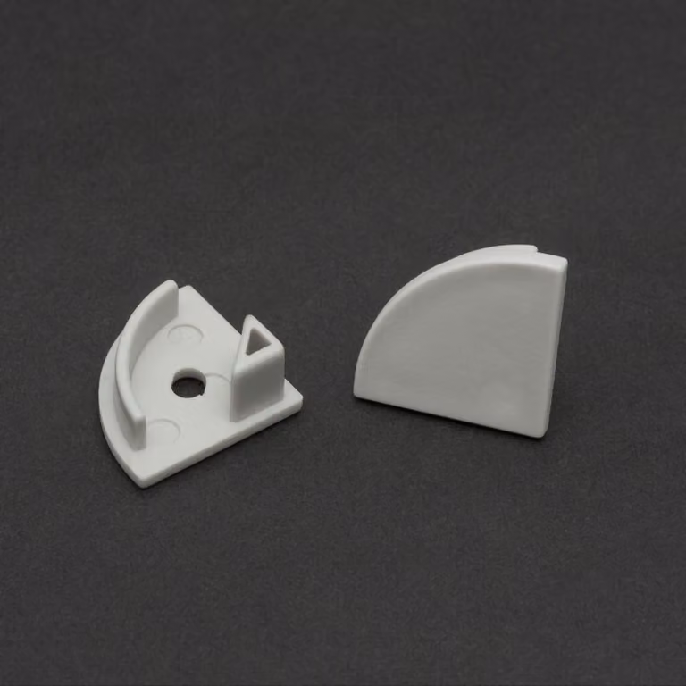 Tappo terminale per profilo LED in alluminio - Grigio - 2 pezzi - Adatto per 41012A1 e 41012A2 [41012E]