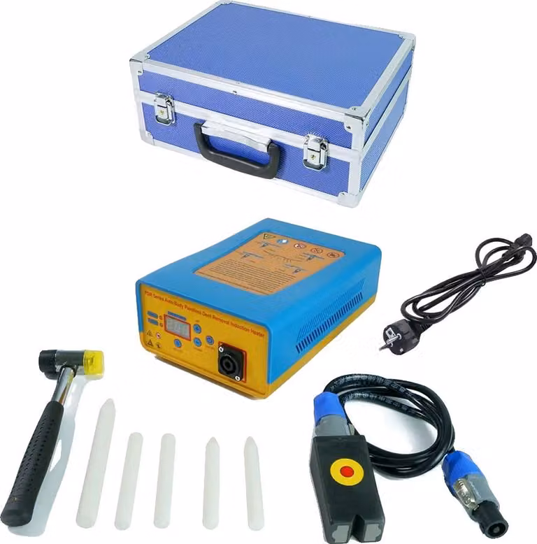 Attrezzatura per la rimozione delle ammaccature dalla carrozzeria delle automobili, design portatile, sistema di controllo digitale, rimozione efficiente delle ammaccature, uso professionale nel settore automobilistico, struttura leggera