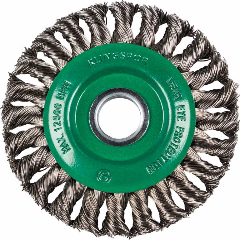 K.Wheel spazzola 125 mm m14 br600z acciaio inox filo ritorto