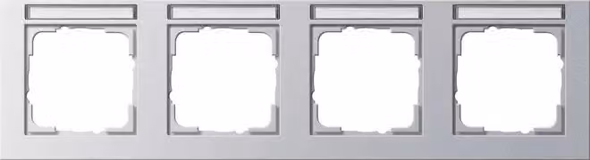 Gira 109425 Cornice di copertura quadrupla BSF orizzontale Gira E2, colore alluminio