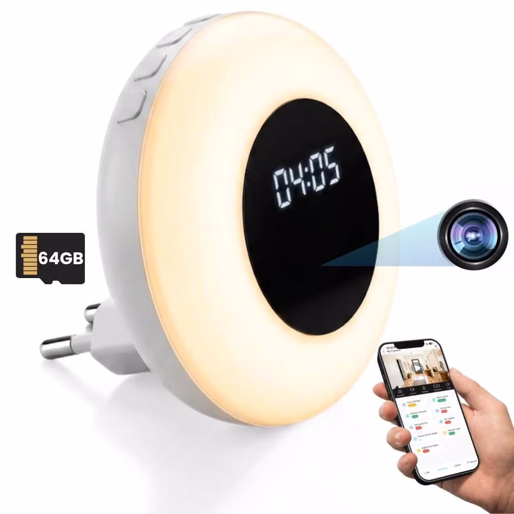 Mini Telecamera iUni IP71, Wi-Fi, 64GB, Full HD, Visione Notturna, Visualizzazione in Diretta su Telefono