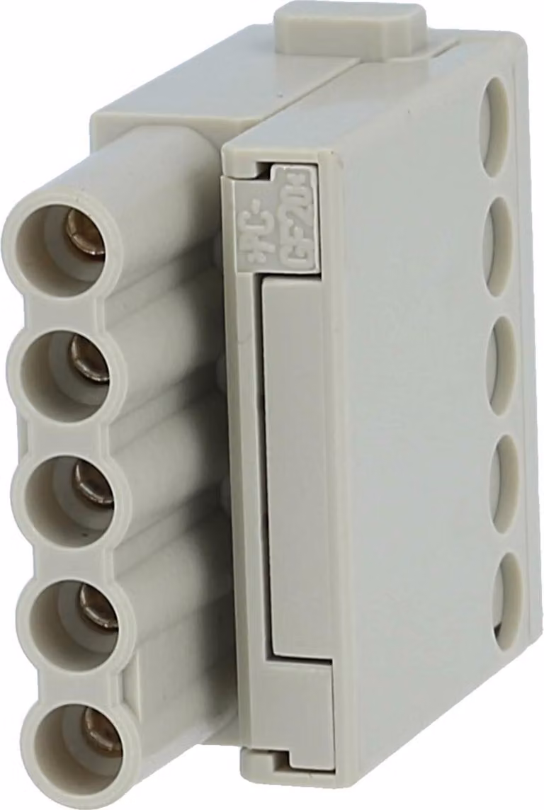 HARTING Han E Modulo con zoccolo (F), con morsetto a vite, 5 poli, 230V/400V, 16A - 1 pezzo