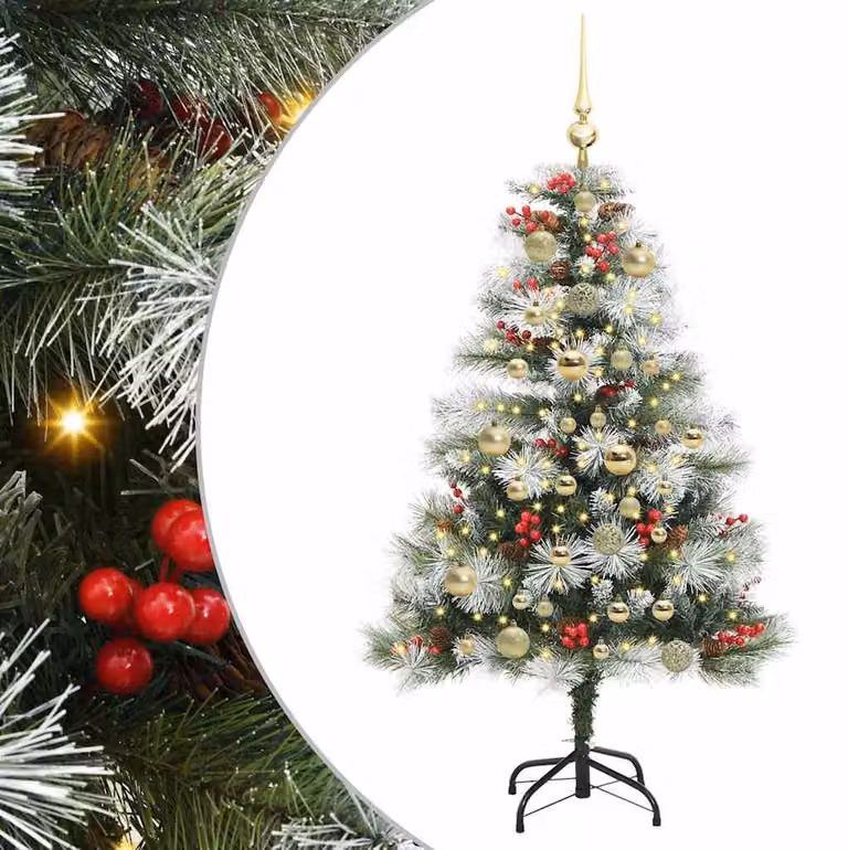 Albero di Natale artificiale, colore verde, altezza 120 cm