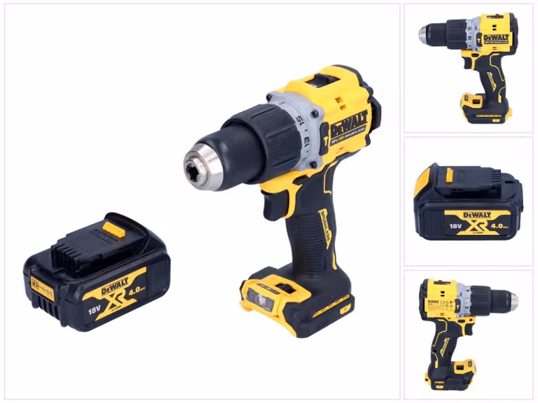Trapano a percussione a batteria DeWalt DCD 805 N 18 V 90 Nm senza spazzole + 1x batteria ricaricabile 4,0 Ah - senza caricabatterie