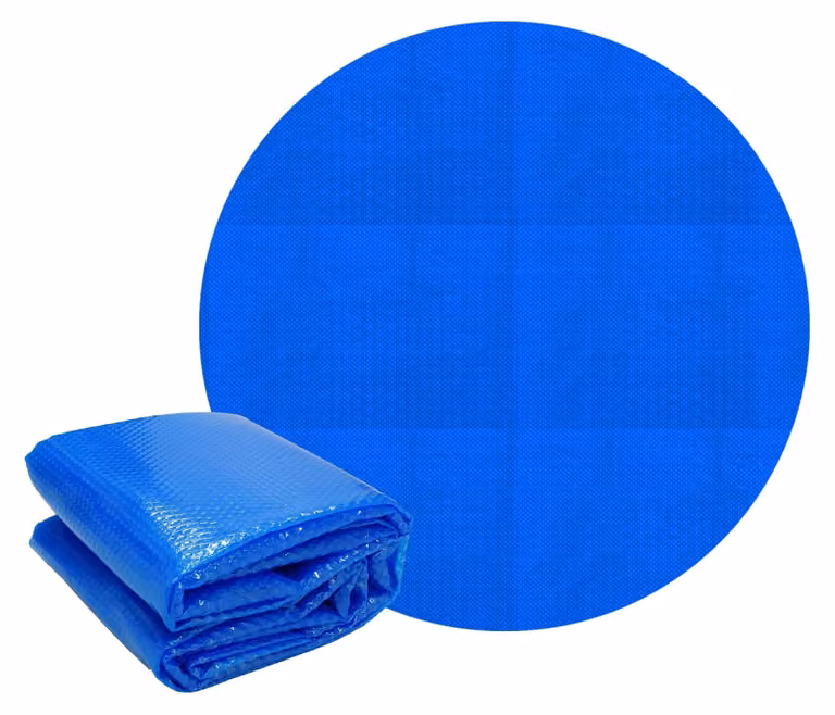Pellicola isolante per piscina, rotonda, diametro 500 cm, colore blu - Copertura isolante da 400 µm