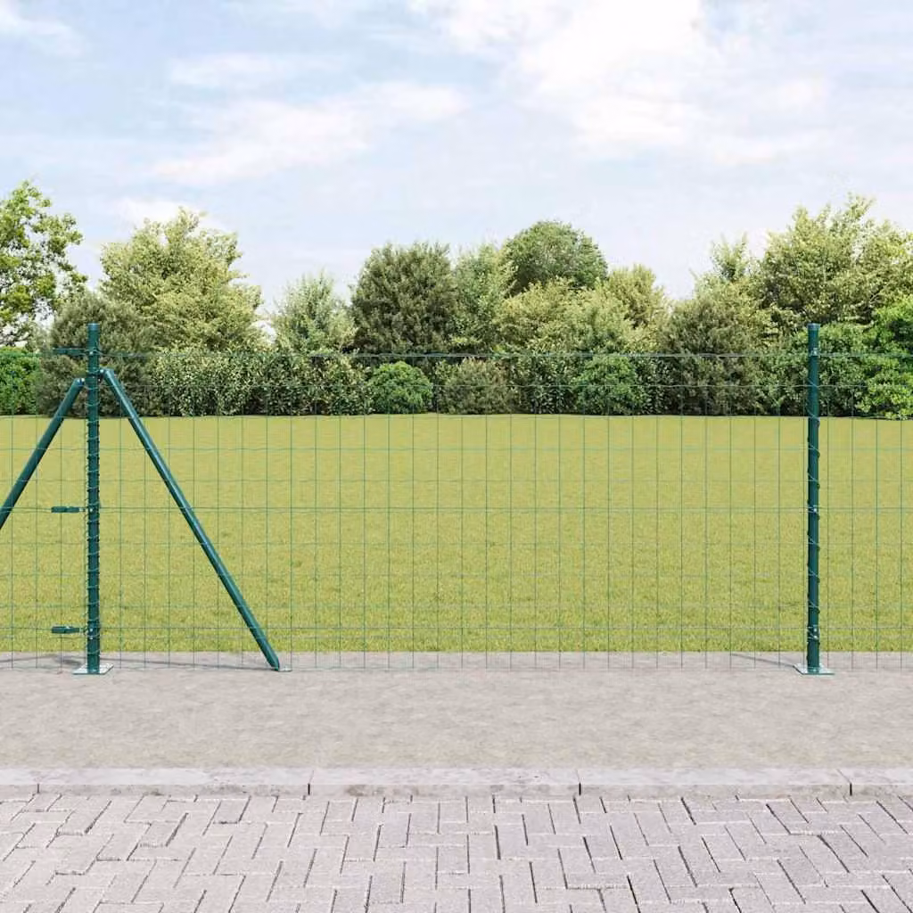 Maison Exclusive - Recinzione con Posto Verde 1 x 25 m Acciaio e PVC