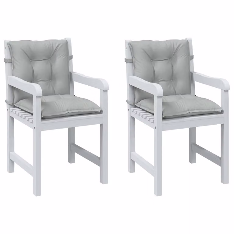 Set di 4 cuscini per sedia vidaXL, schienale basso, colore grigio mélange, L: 100 cm, P: 50 cm, H: 7 cm