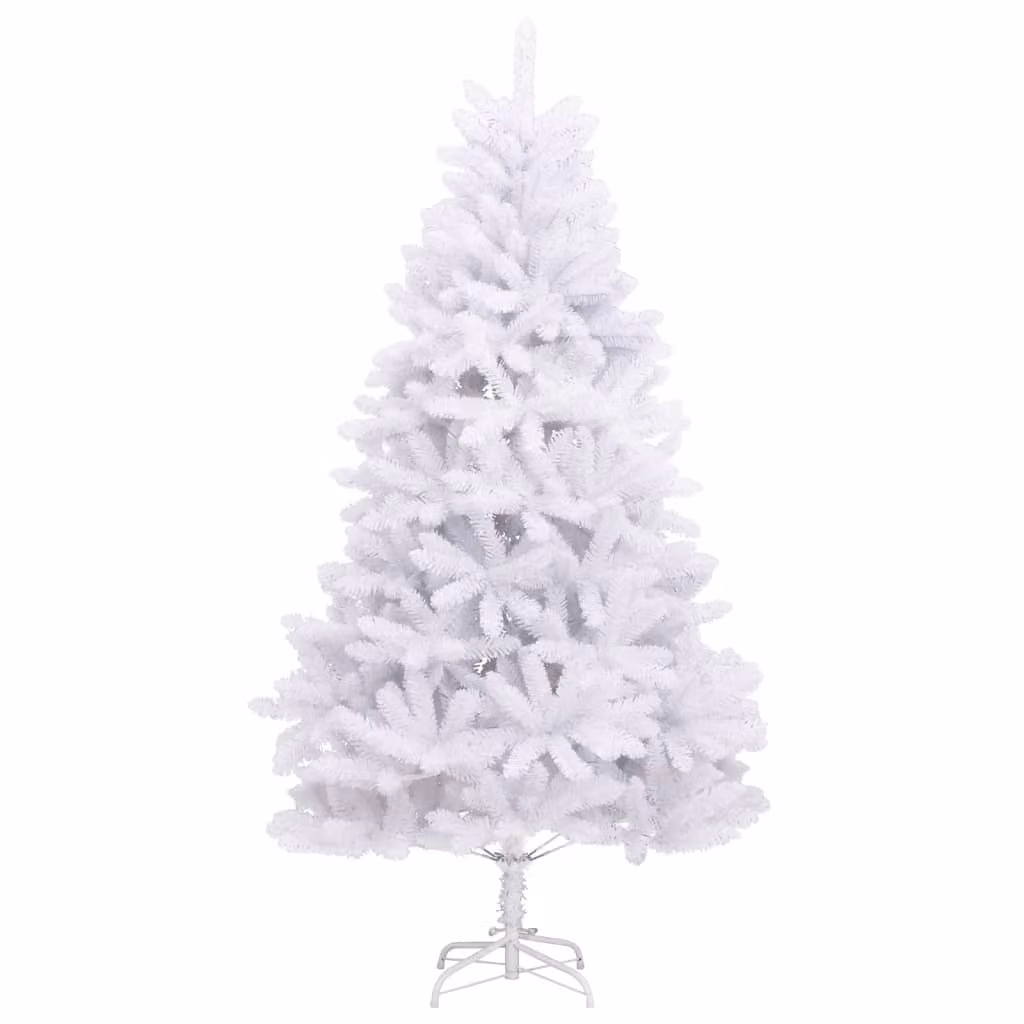 Albero di Natale Artificiale Incernierato con Base Bianco 300cm